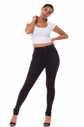 4078 Women's Super High Waisted Skinny Jeans Neutral Fit Piece