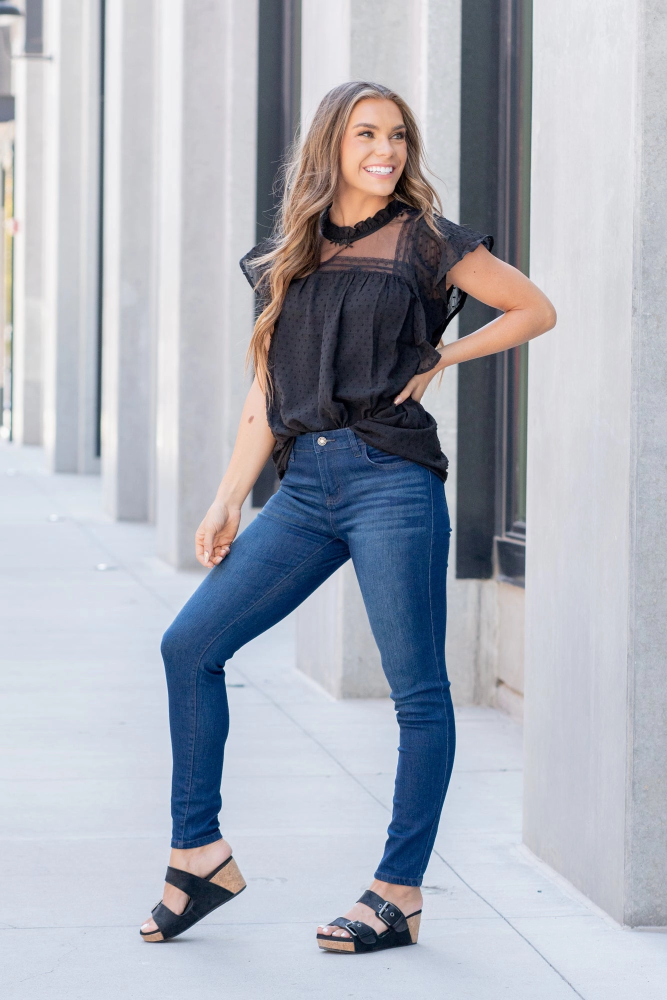 Tessa Mid Rise Super Skinny Modern Minimalist Creative Look Home Comfort