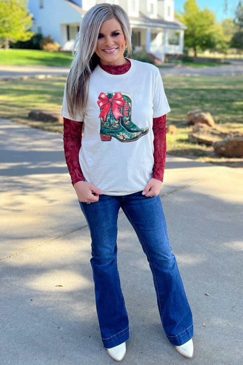 FlexibleSole *LIMITED EDITION* Sterling Kreek All I Want For Christmas Is Boots Tee*