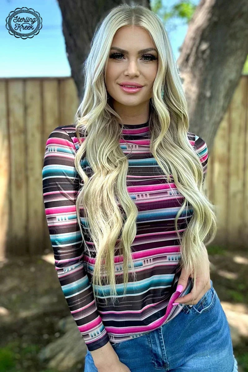 Plus Desert Dreams Top Recycled Polyester Fabric