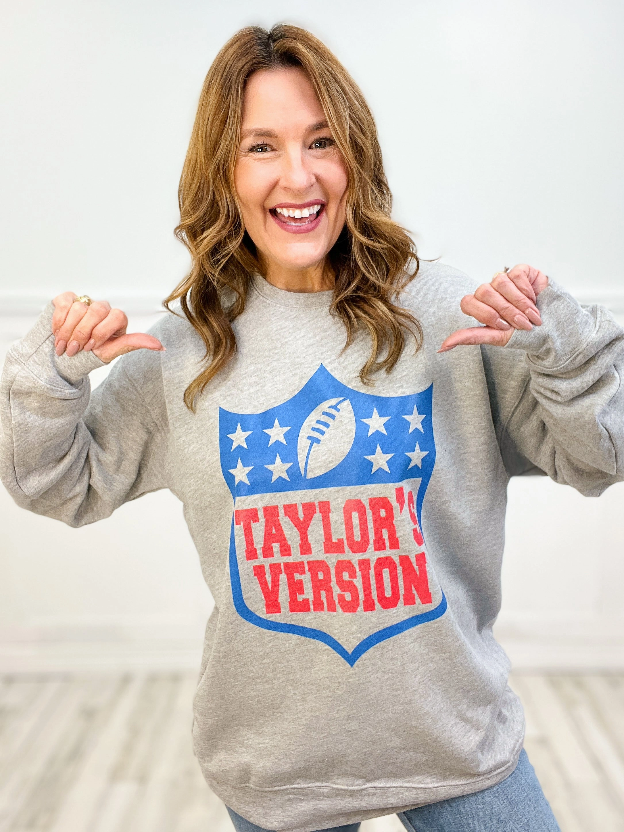 NonIrritatingEdges Football Taylor's Version Graphic Sweatshirt