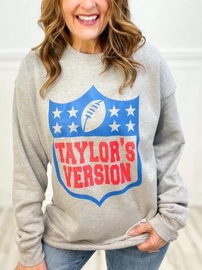 Durable Stitch Pattern Durable Blend Football Taylor's Version Graphic Sweatshirt