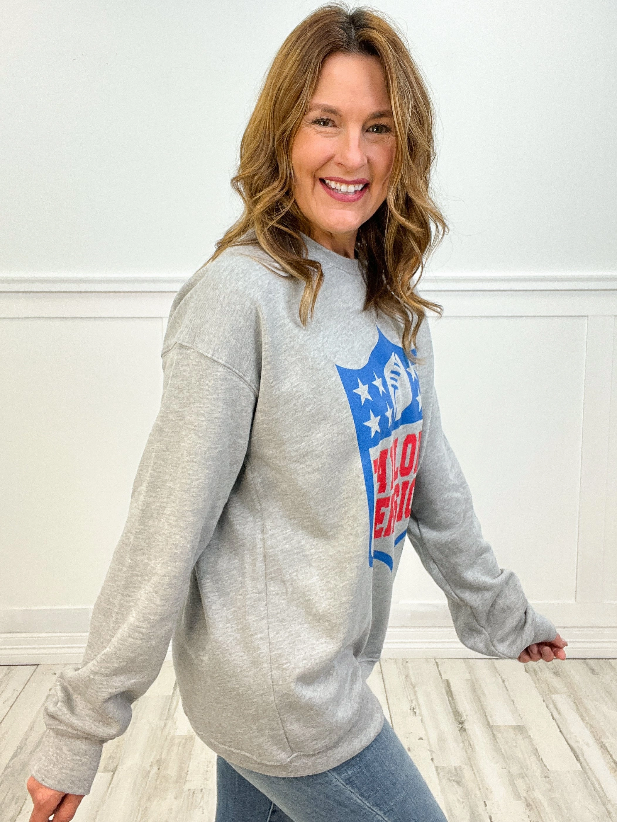 Bonded Seam Durability Fade Resistant Dye Football Taylor's Version Graphic Sweatshirt