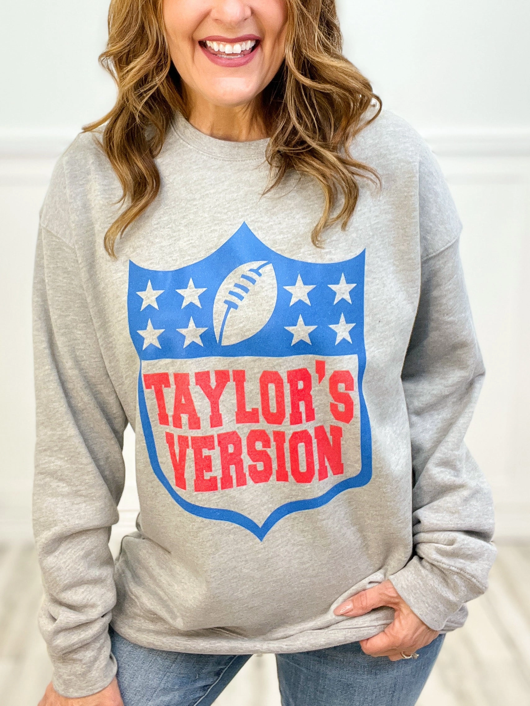 Durable Stitch Pattern Durable Blend Football Taylor's Version Graphic Sweatshirt