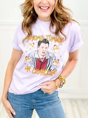 More Turkey Mr. Chandler Friends Graphic Tee Biodegradable Fiber Blend Interlock Stitch Detail