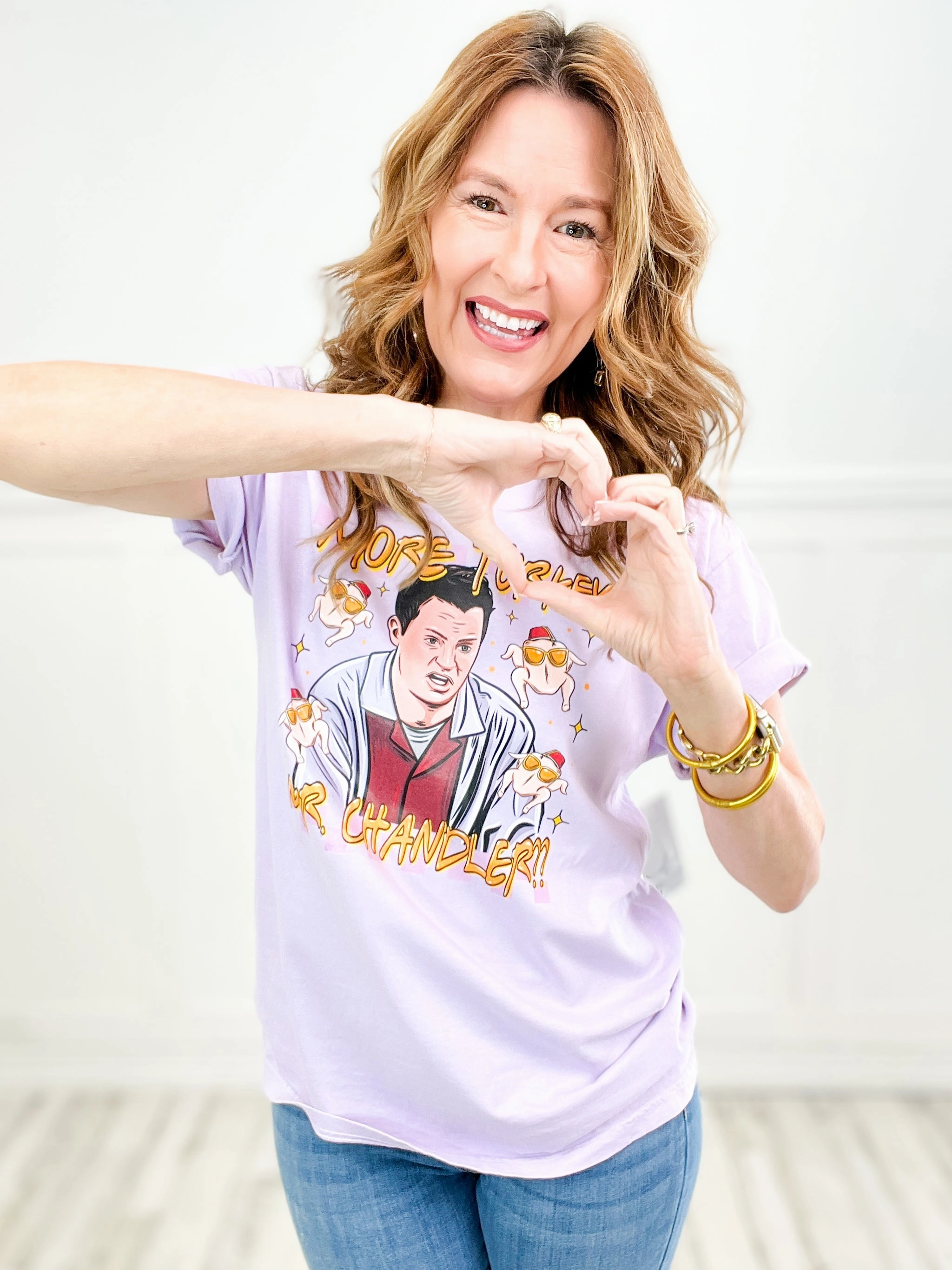 More Turkey Mr. Chandler Friends Graphic Tee Basic Tee