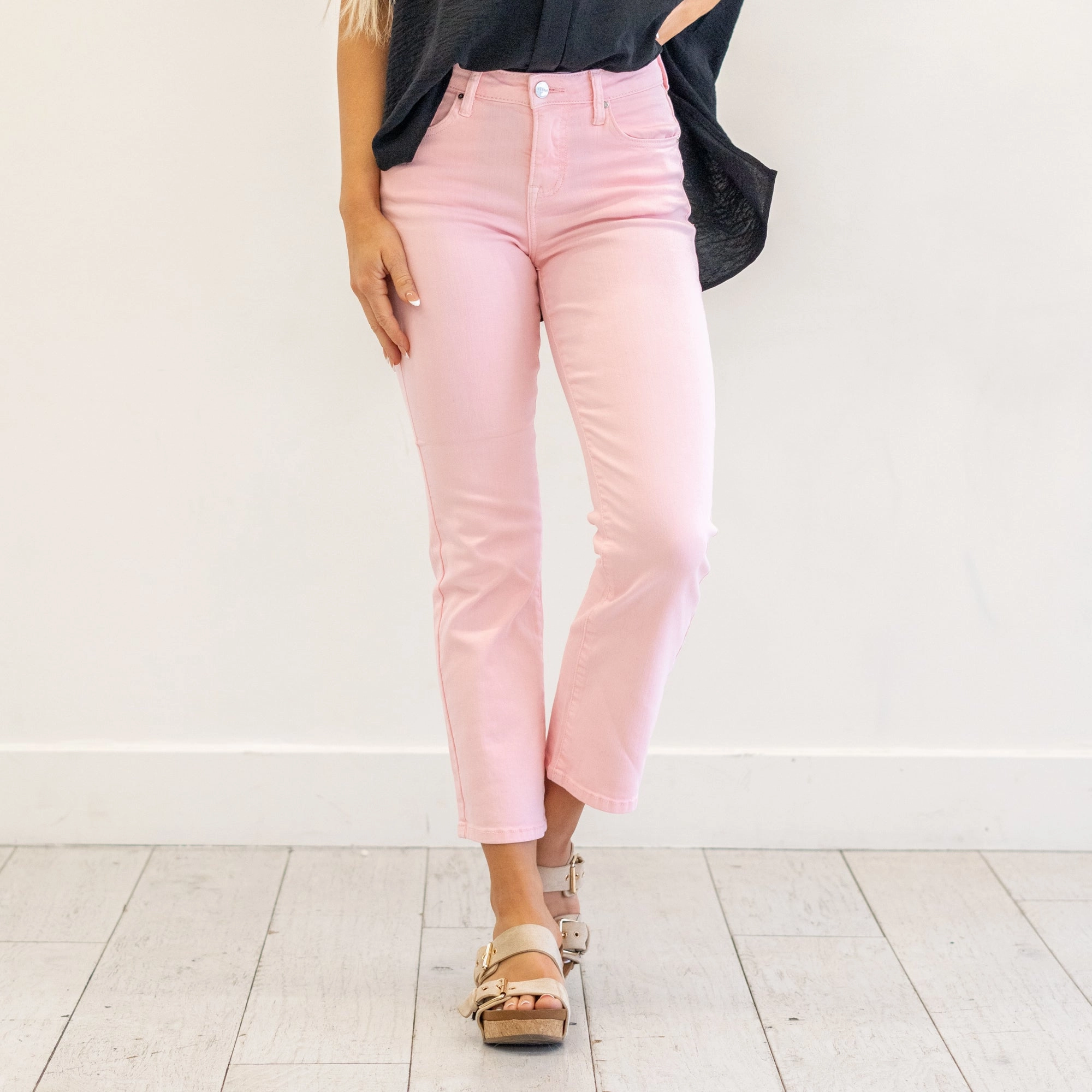 Durable Eco Friendly Morning Meadow Tummy Control Top High Rise Straight Leg Regular & Plus Sizes