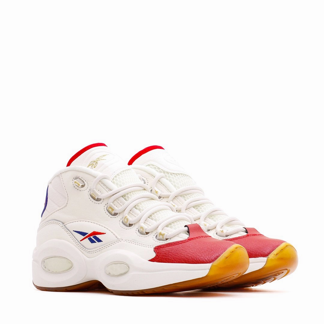 SoftInterior All Fit Option Reebok Classics Basketball Men Question Mid Allen Iverson White Red Blue GZ7099