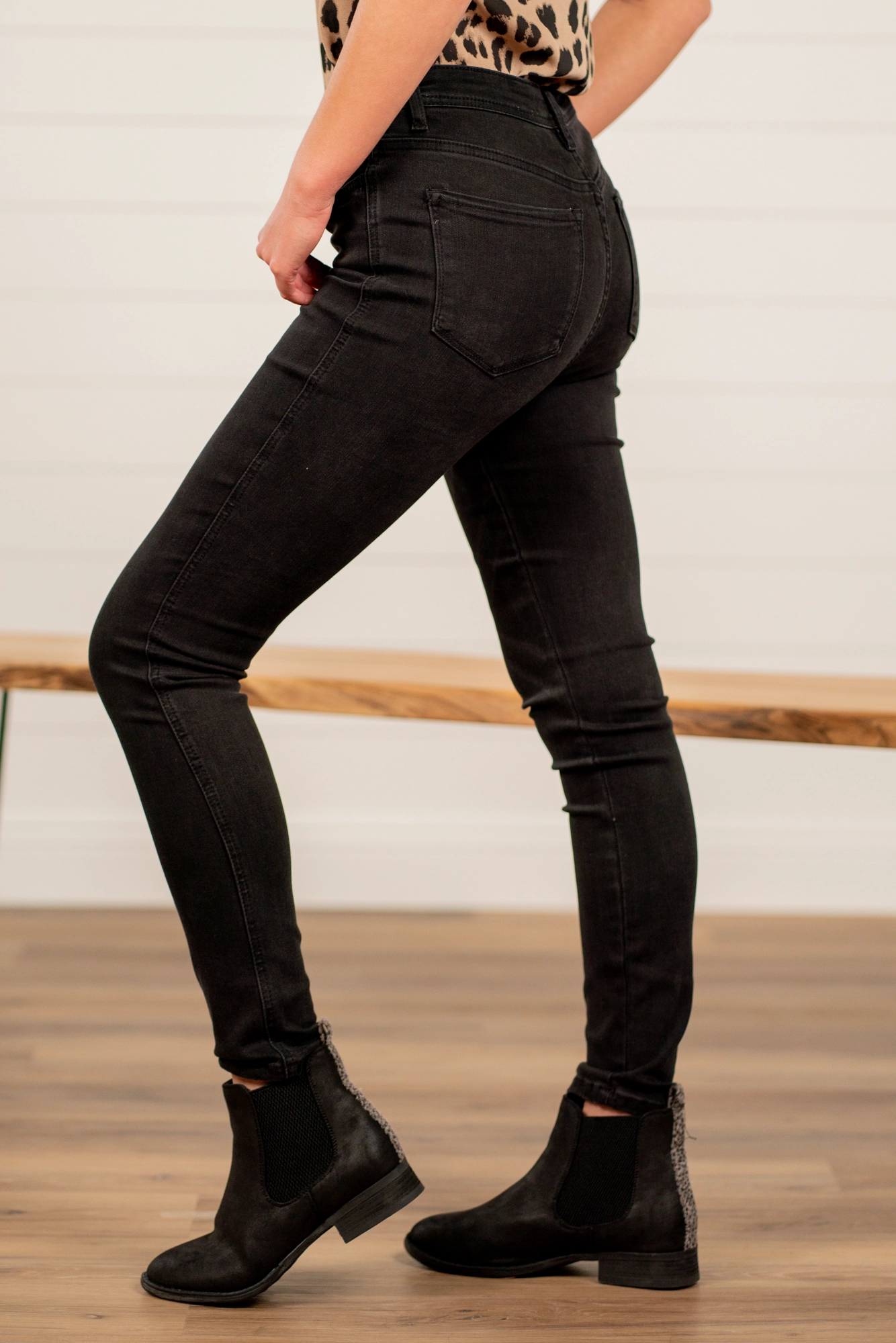 Love Bug High Rise Button Fly Skinny Brunch Outfit Casual