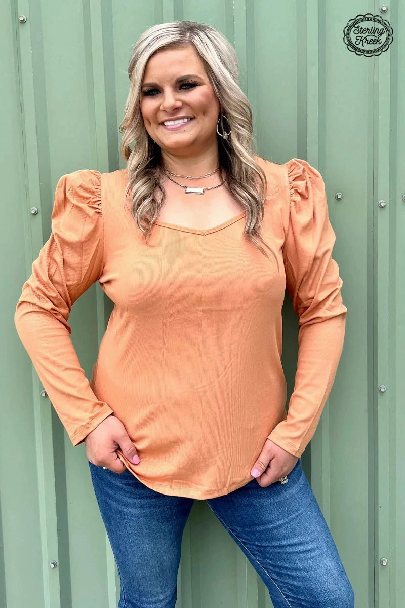 Fade Resistant Finish Flexible Hemline PLUS Something Classy Butterscotch Top