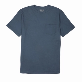 SeamlessKnitConstruction Crew Neck Short Sleeve 1 Pocket Tee - Moon