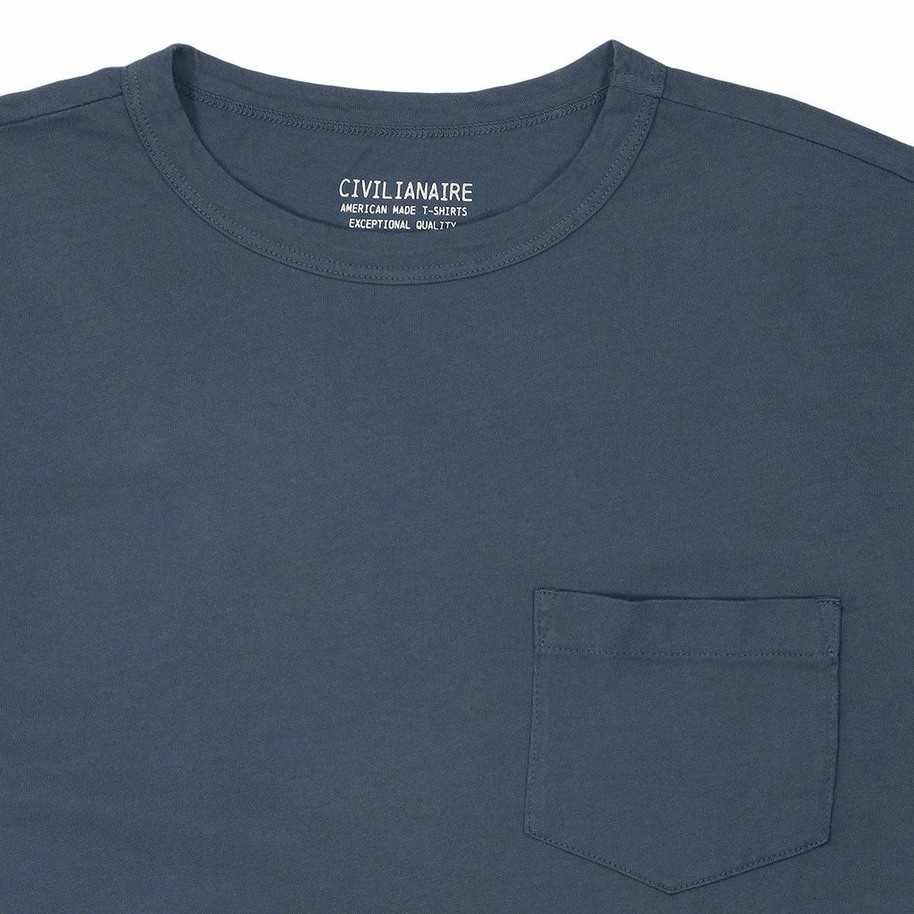 Crew Neck Short Sleeve 1 Pocket Tee - Moon Versatile Layering Piece