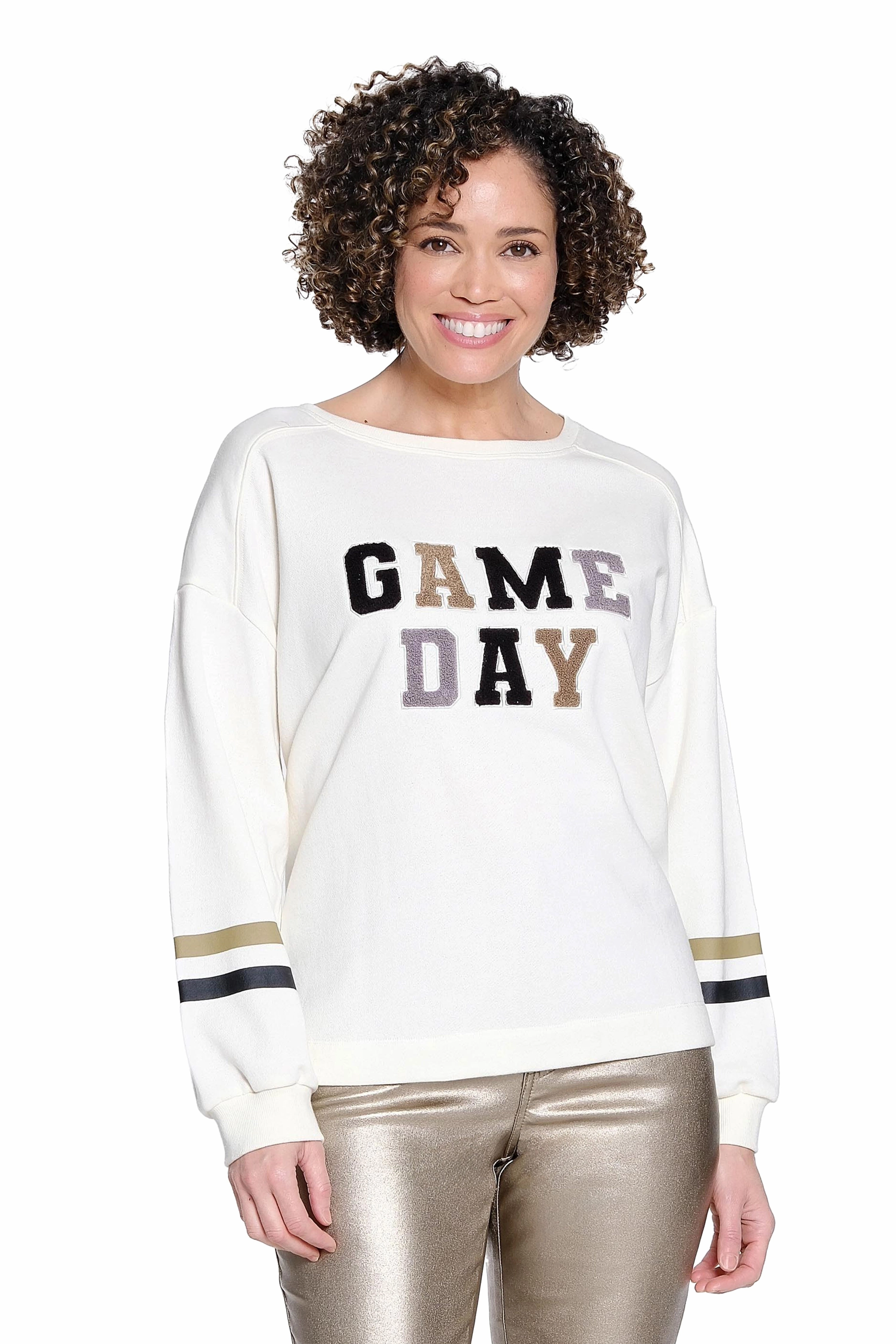 Game Day Sweatshirt - Ivory Cooling Technology LightweightTexture