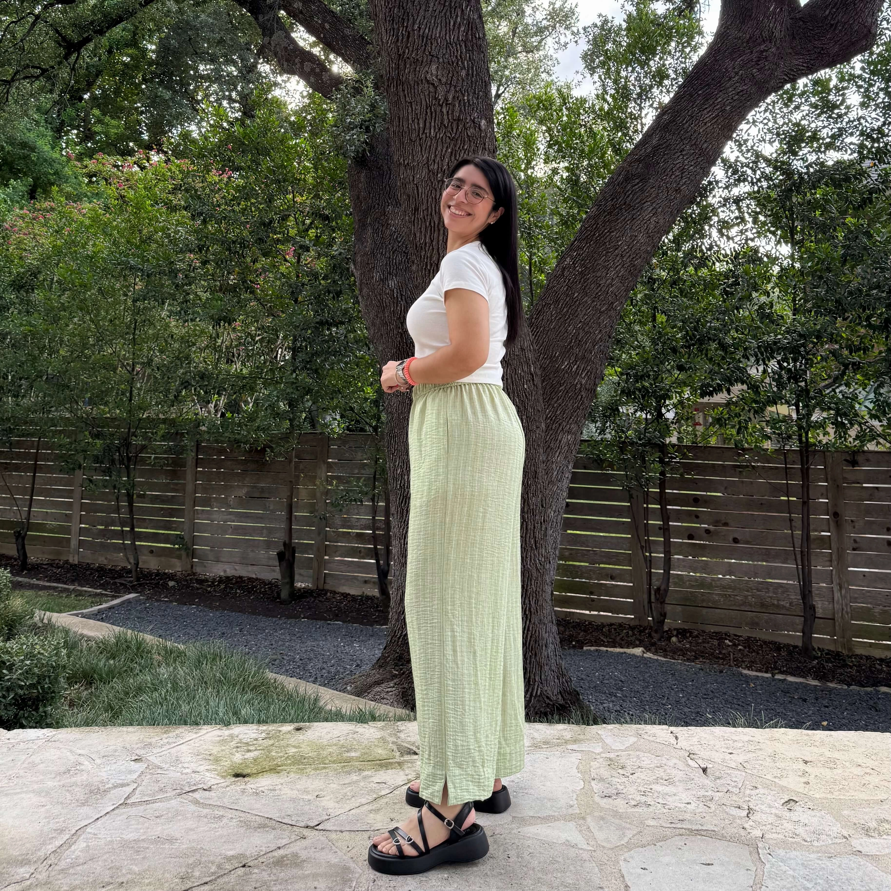 Durable Seam Construction 26" Inseam Picnic Pants - Celery *Clearance Sale*