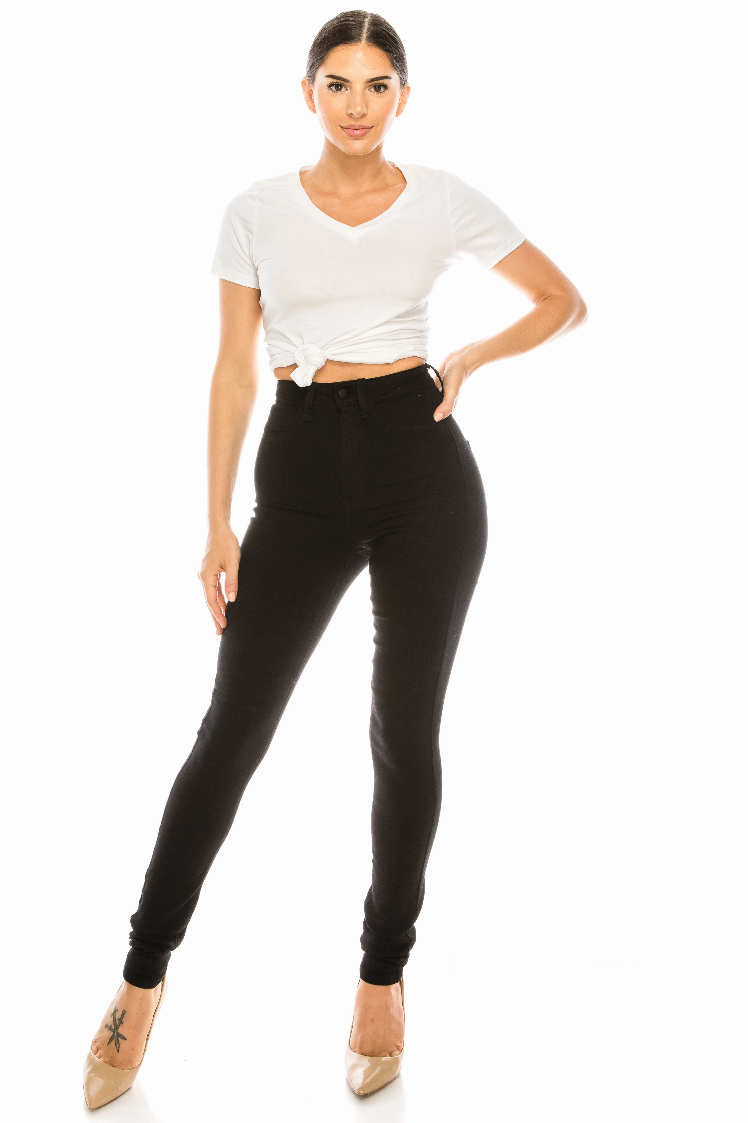 4263 Women's Super High Waisted Skinny Jeans Unisex Wear Classic Professional Wear