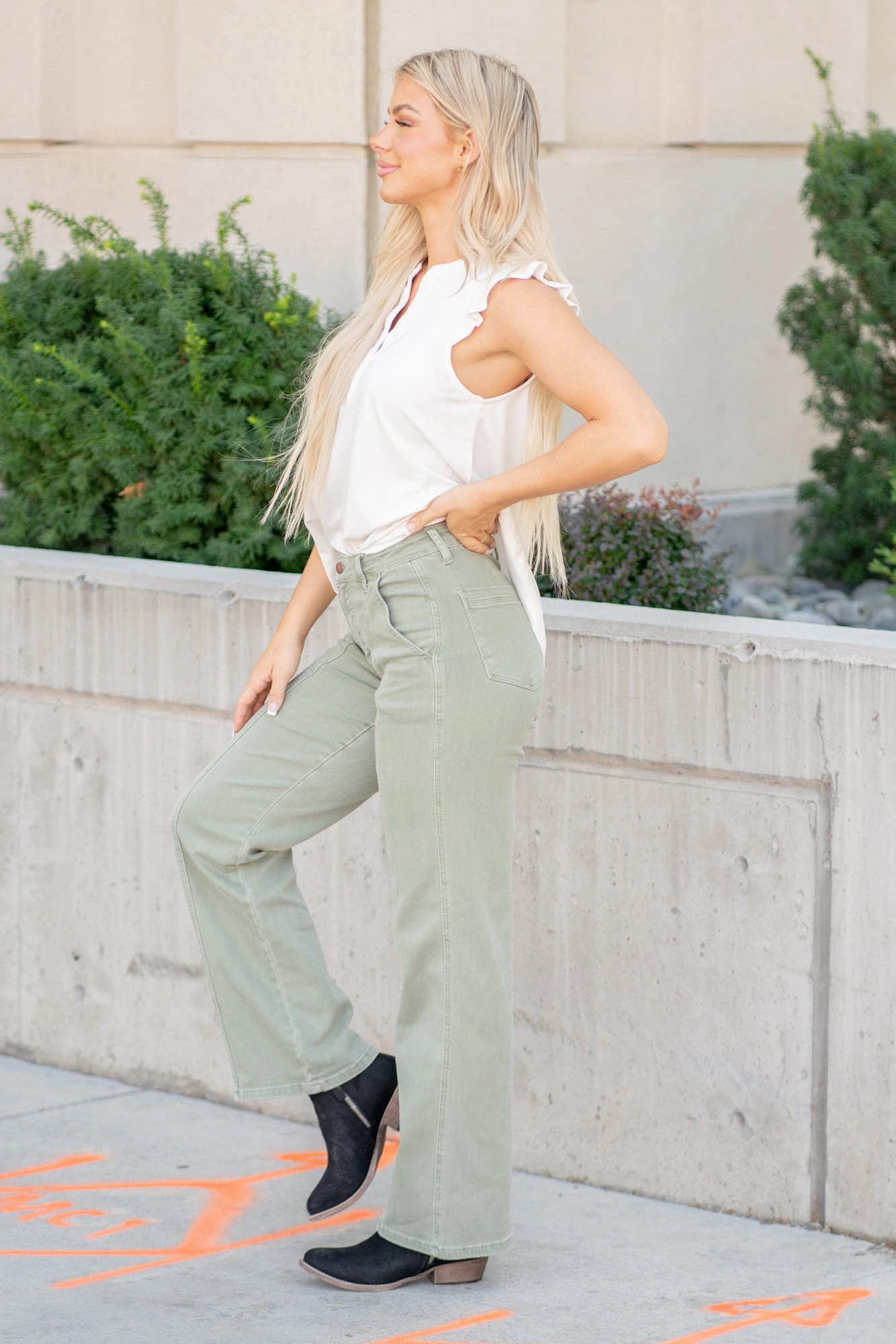 Greenwich High Rise Front Seam Straight Regular & Plus Sizes Road Trip Bold Look Smart Casual