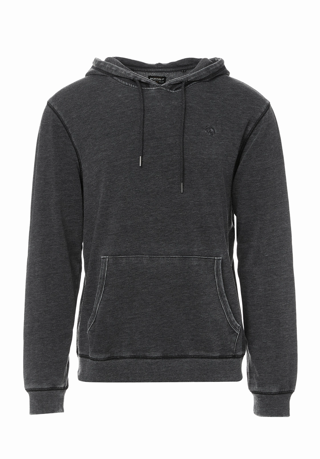 Stretchy Comfort Fit Active Stretch Farman Men??s Lightweight Hooded Sweatshirt, Black- BM24171