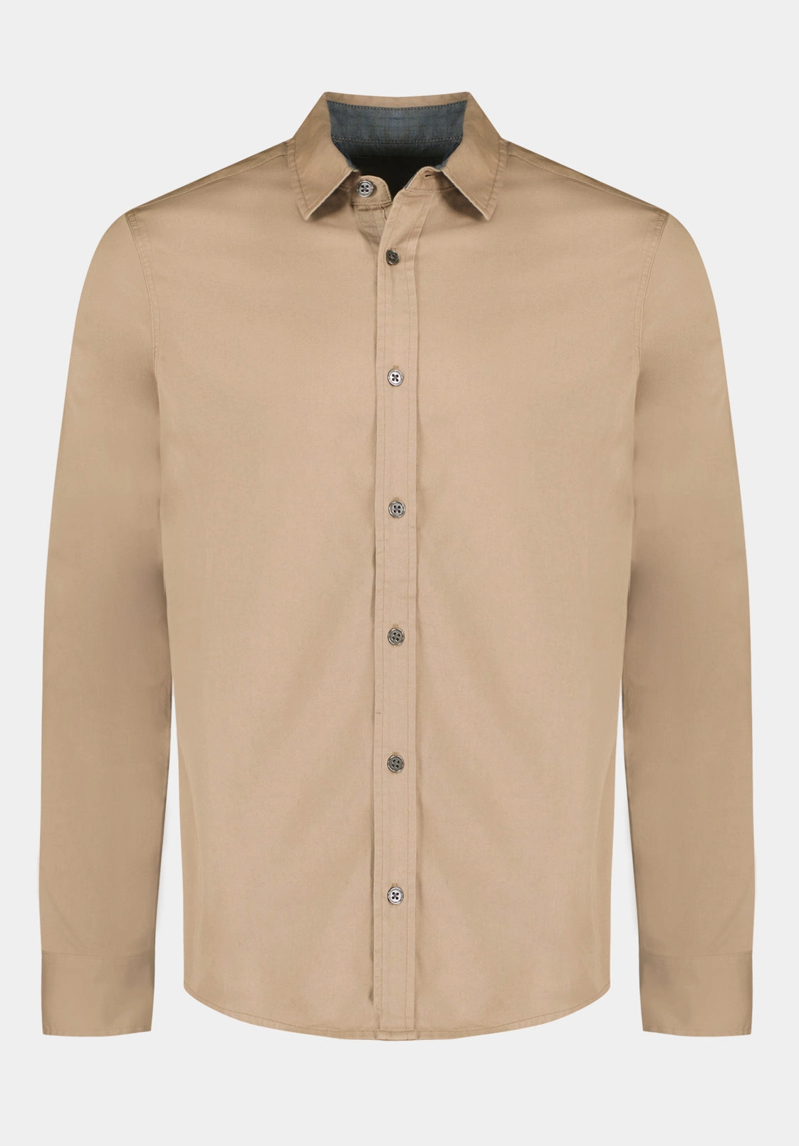 Thermal Regulation Fabric Sagrani Men's Long-Sleeve Shirt, Dune - BM24688