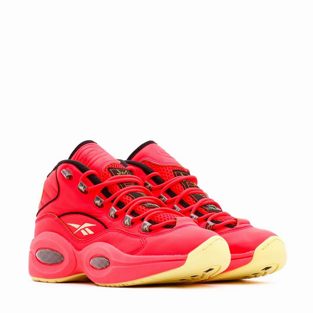 Reebok Basketball Men Question Mid x Hot Ones Allen Iverson Red GV7093 Grip Support Compression Molded Phylon