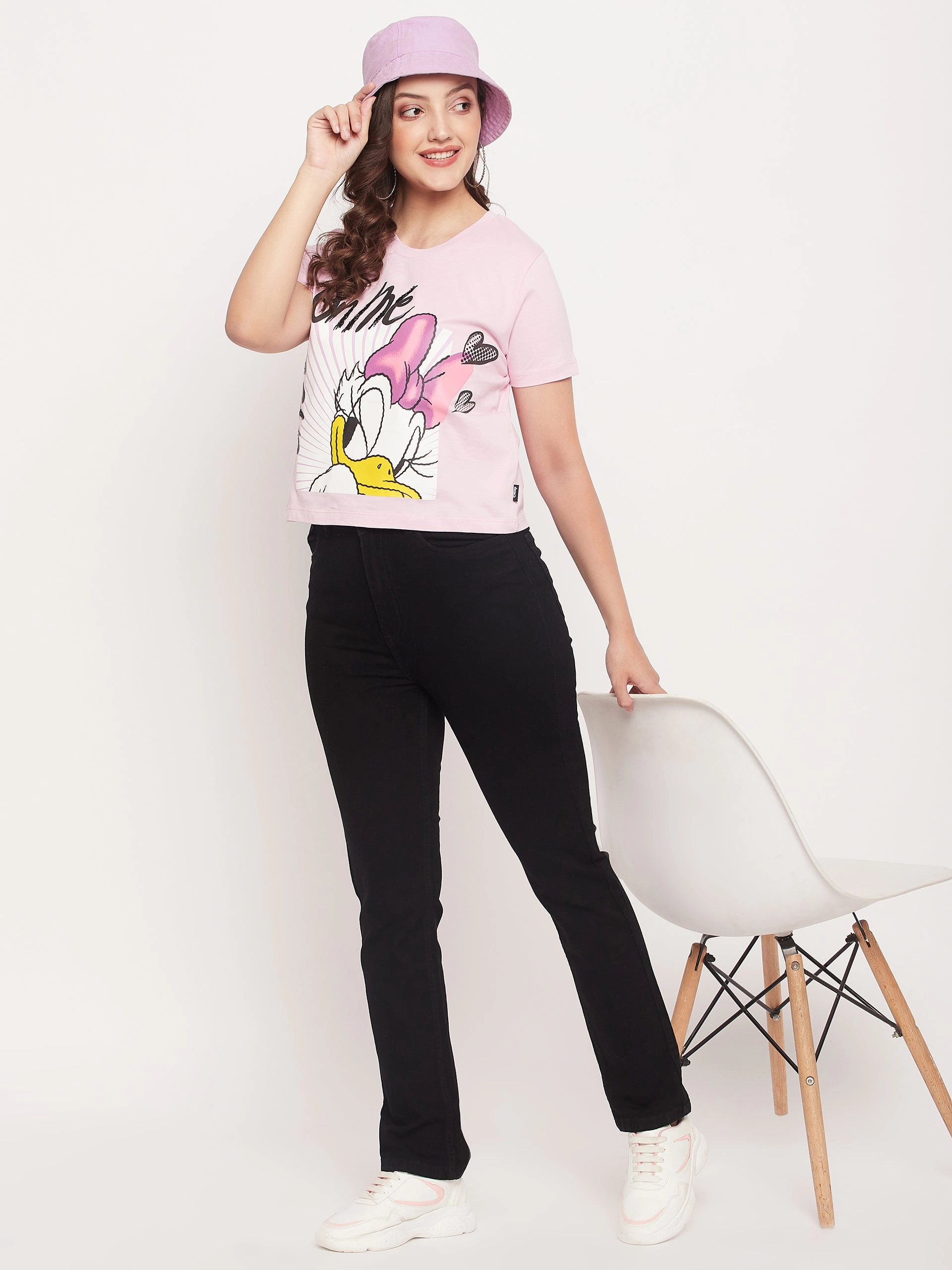 Zero Waste Cut Pattern Madame Disney Daisy Nude Regular Fit T-Shirt