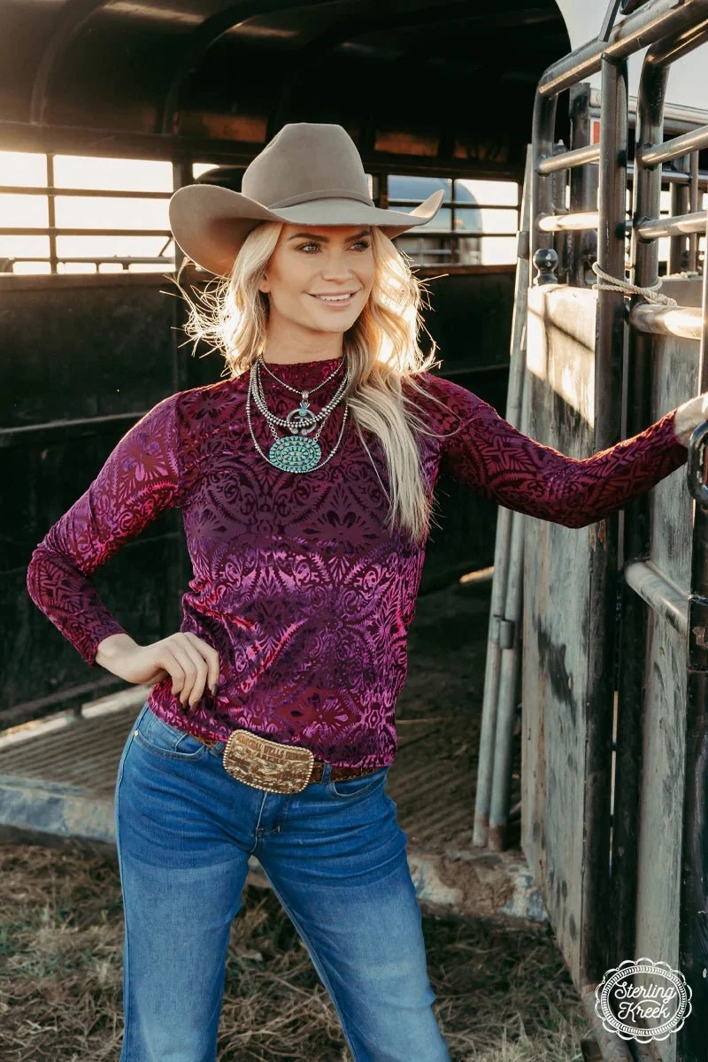 Stretch Knit Material PLUS Crater Lake Top