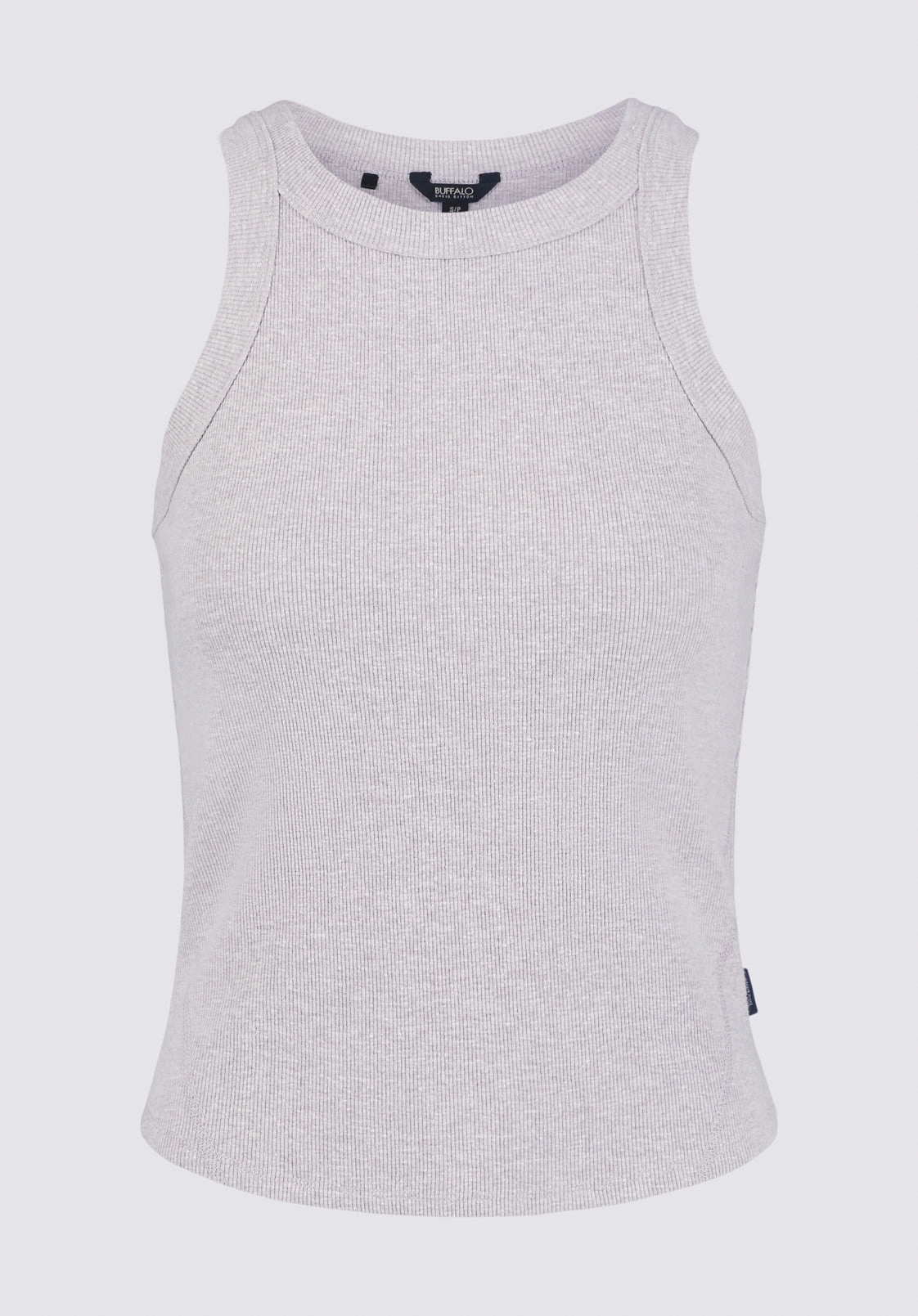 ZeroWaste Construction SnagProof Regine Women's Ribbed Tank Top, Heather Grey - KT0141S