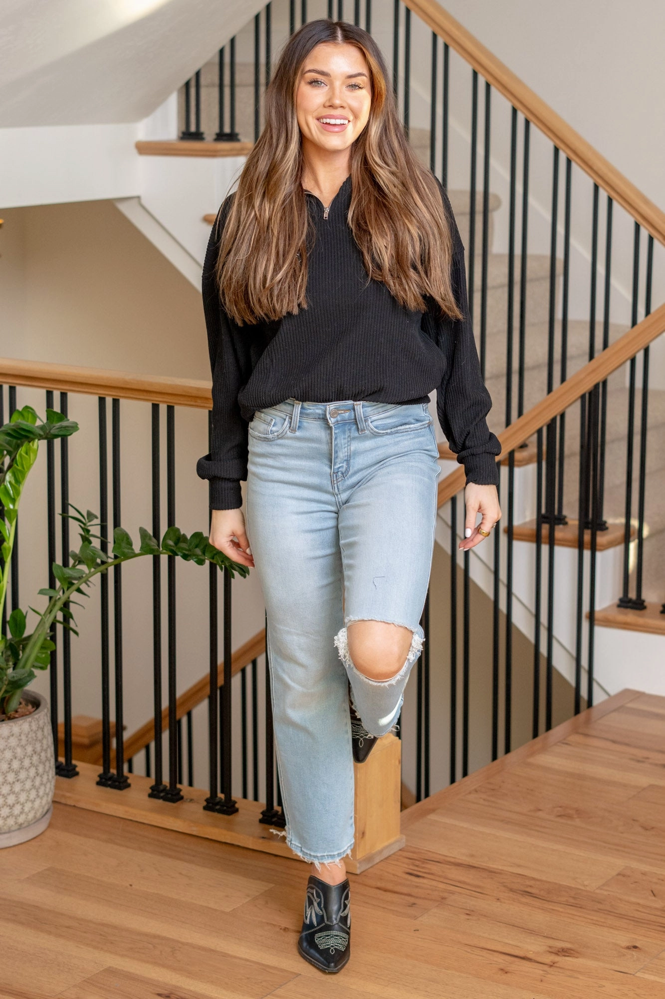 Brunch Outfit Casual Stretch Classic Wear Fabulously High Rise Straight Leg Regular & Plus Sizes