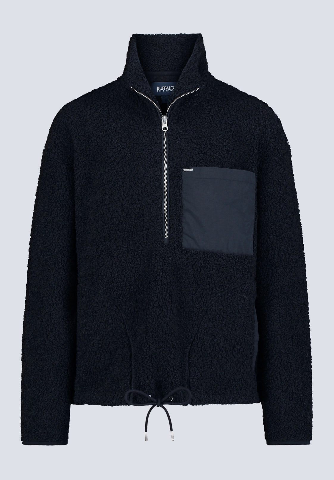 quick dry Sena Women's Sherpa Jacket with Chest Pocket, Black - JK0036F