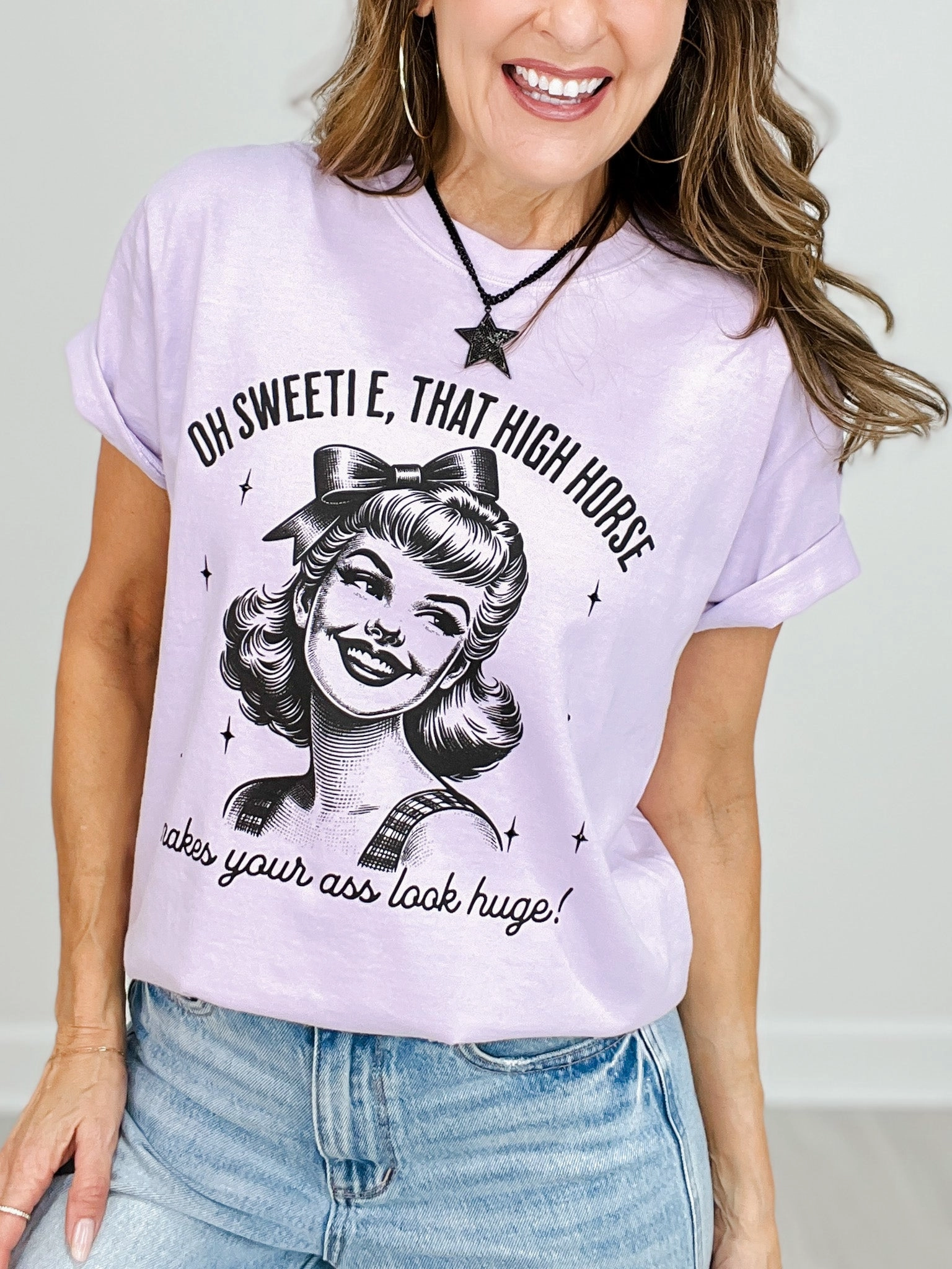 Sporty Tee Summer Sweater Oh Sweetie, Sassy Rhinestones Graphic Tee