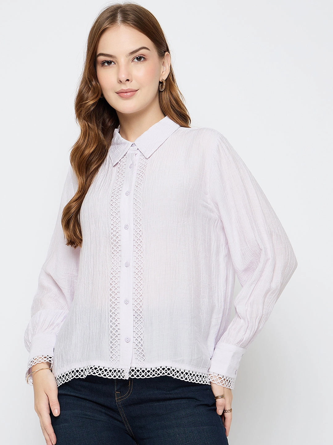 Madame Rayon Blend Lilac Shirt Anti Odor Treatment
