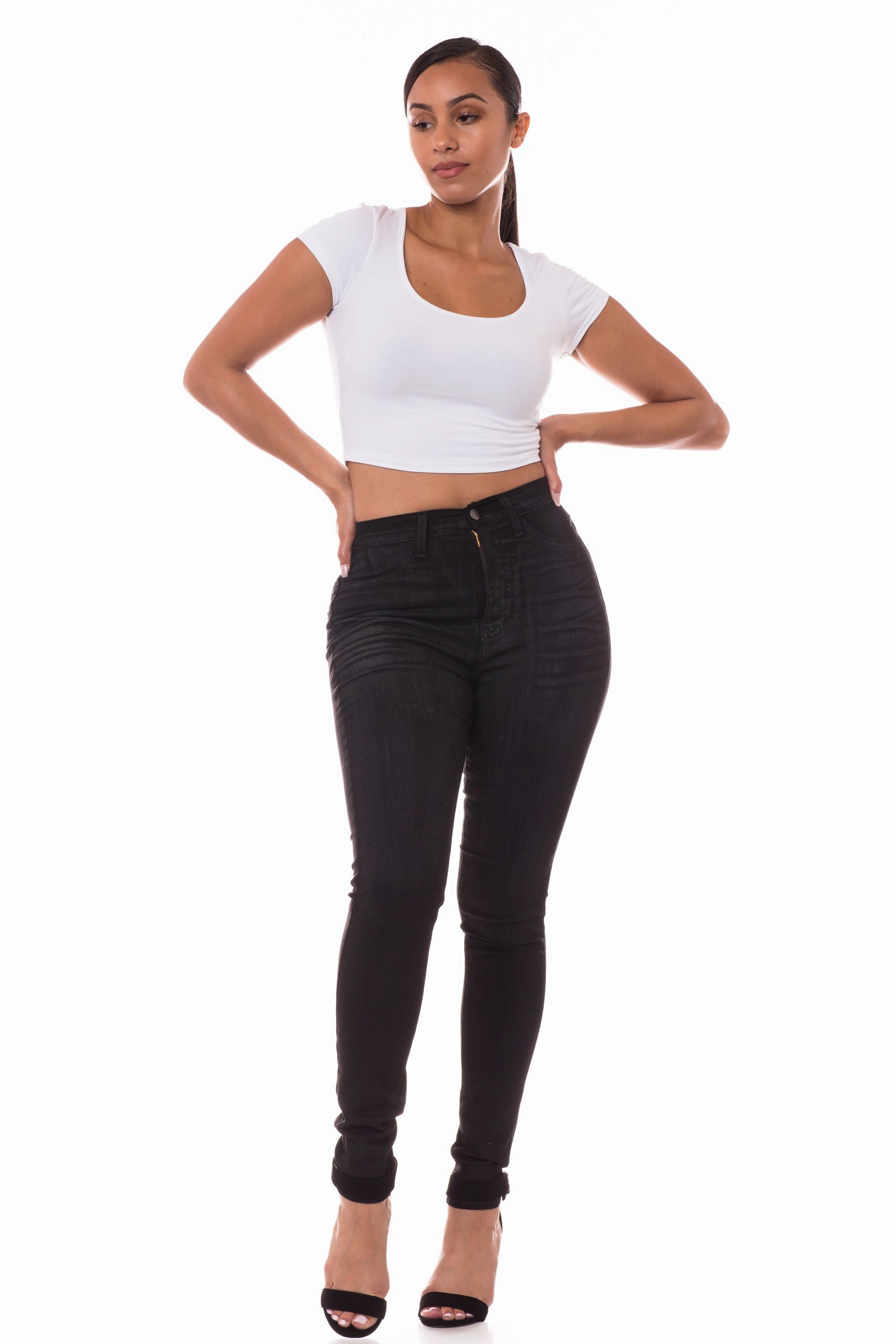 Casual Spring Mood Classic Wear 4302 Women's Super High Waisted Skinny Jeans