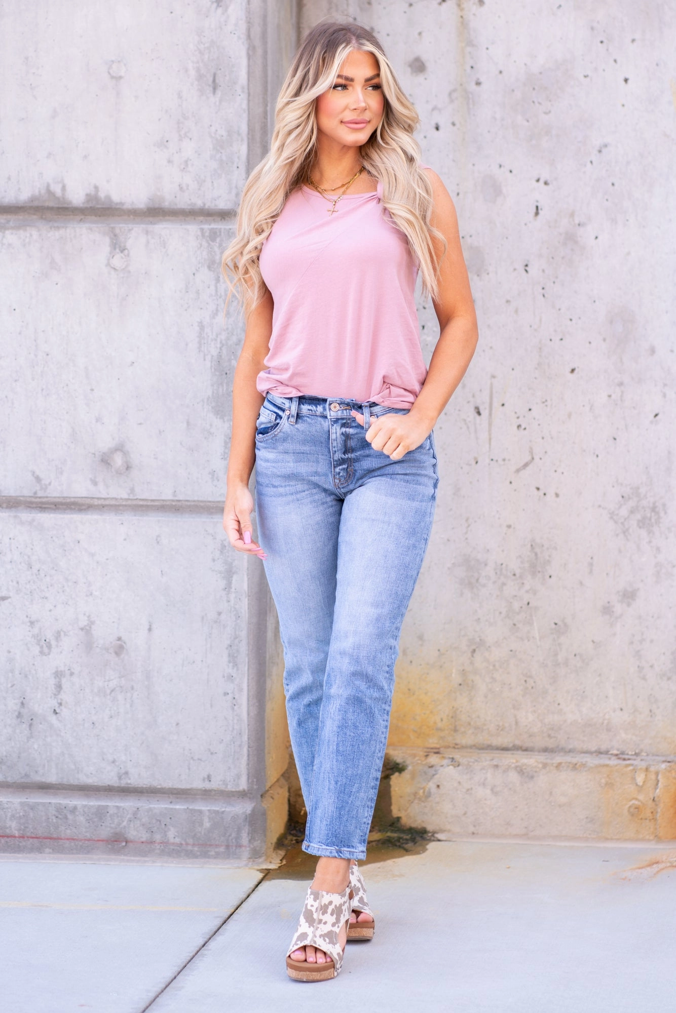 Out in the Sun High Rise Slim Straight Regular & Plus Sizes Perfect for All Stylish Waistband