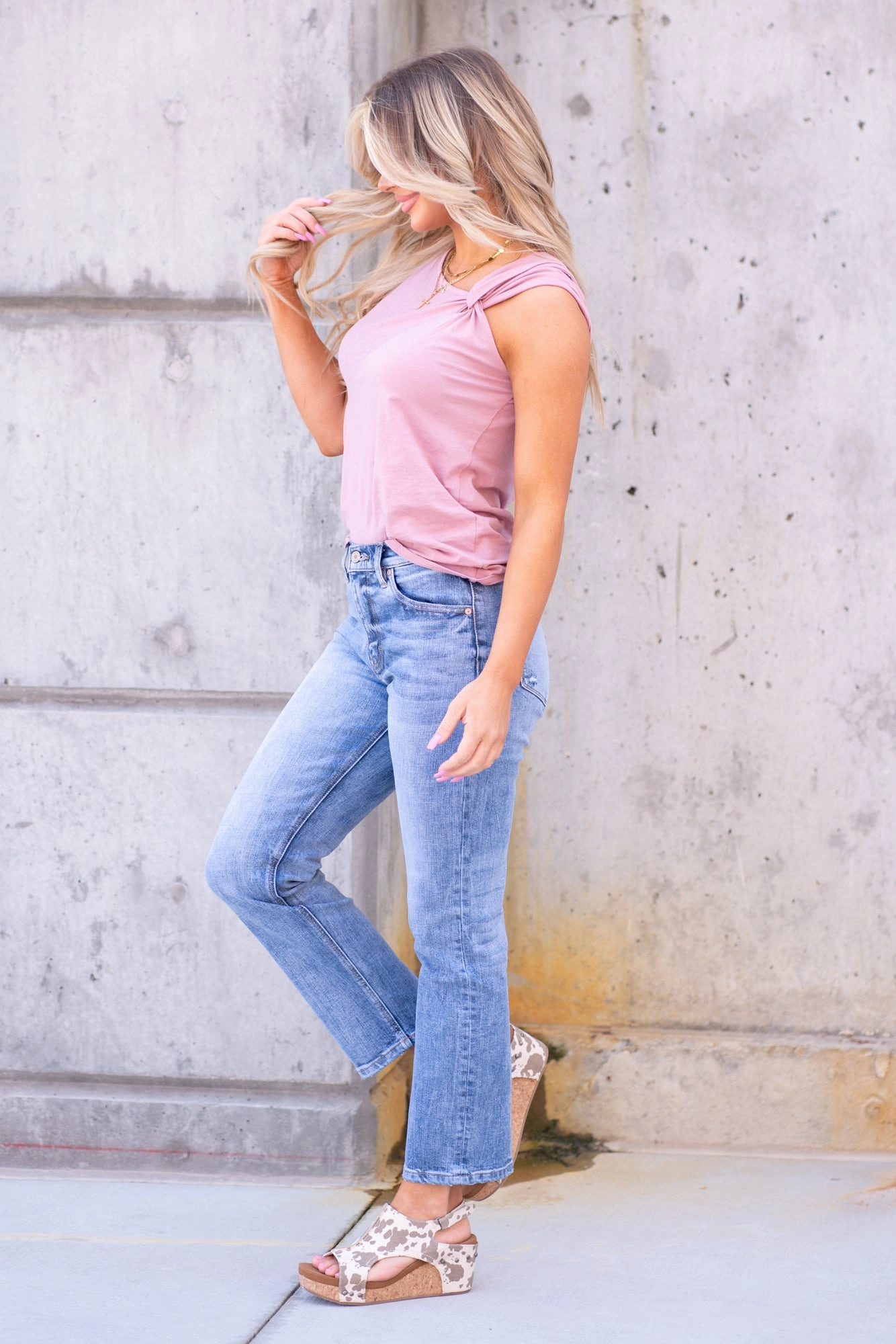 Out in the Sun High Rise Slim Straight Regular & Plus Sizes Clean Aesthetic