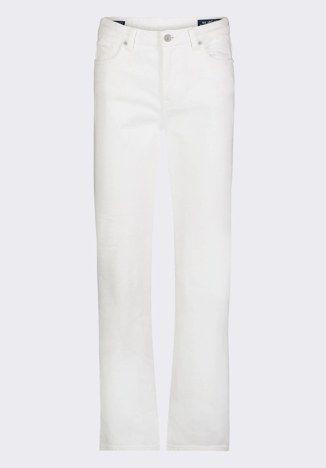 High Rise Straight Jayden Women's Pants, White - BL16085 Essential Waist Versatile staple