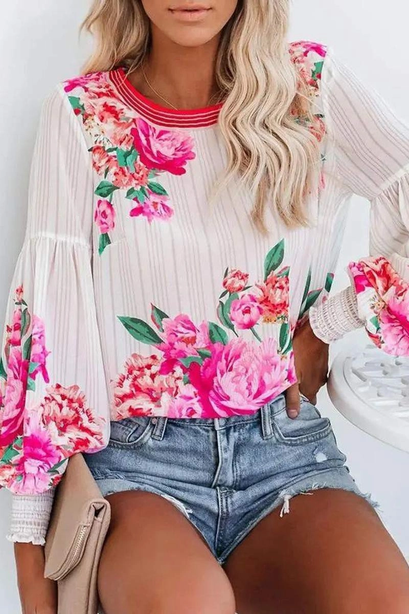 Comfortable Collar Light Up the Garden Blouse*