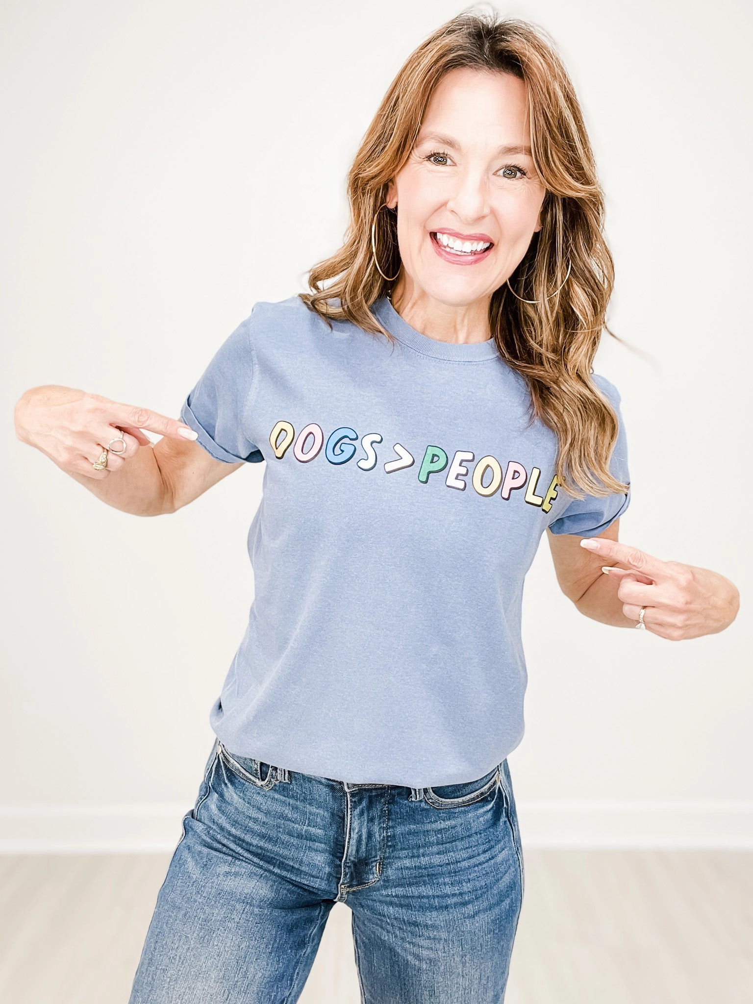 RelaxedSilhouette Hidden Storage Pockets Pets > People Graphic Tee