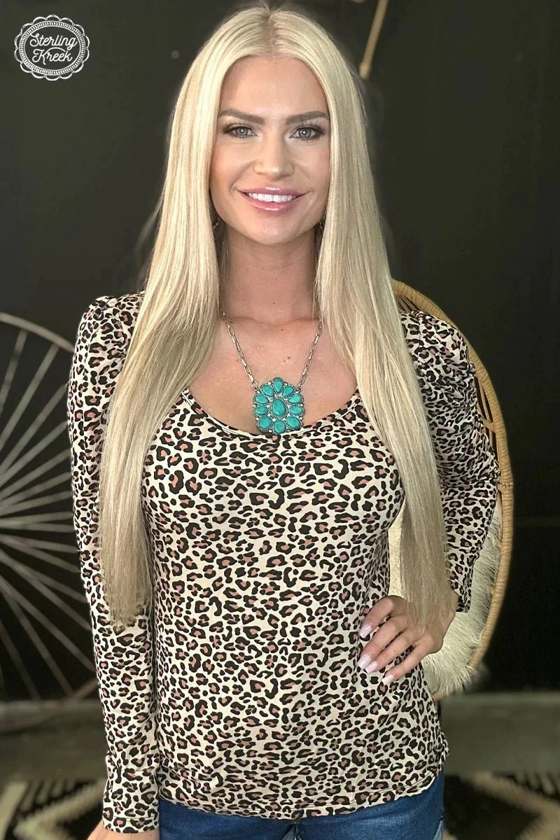 Plus Bubble Leopard Babe Top SubtleTexture