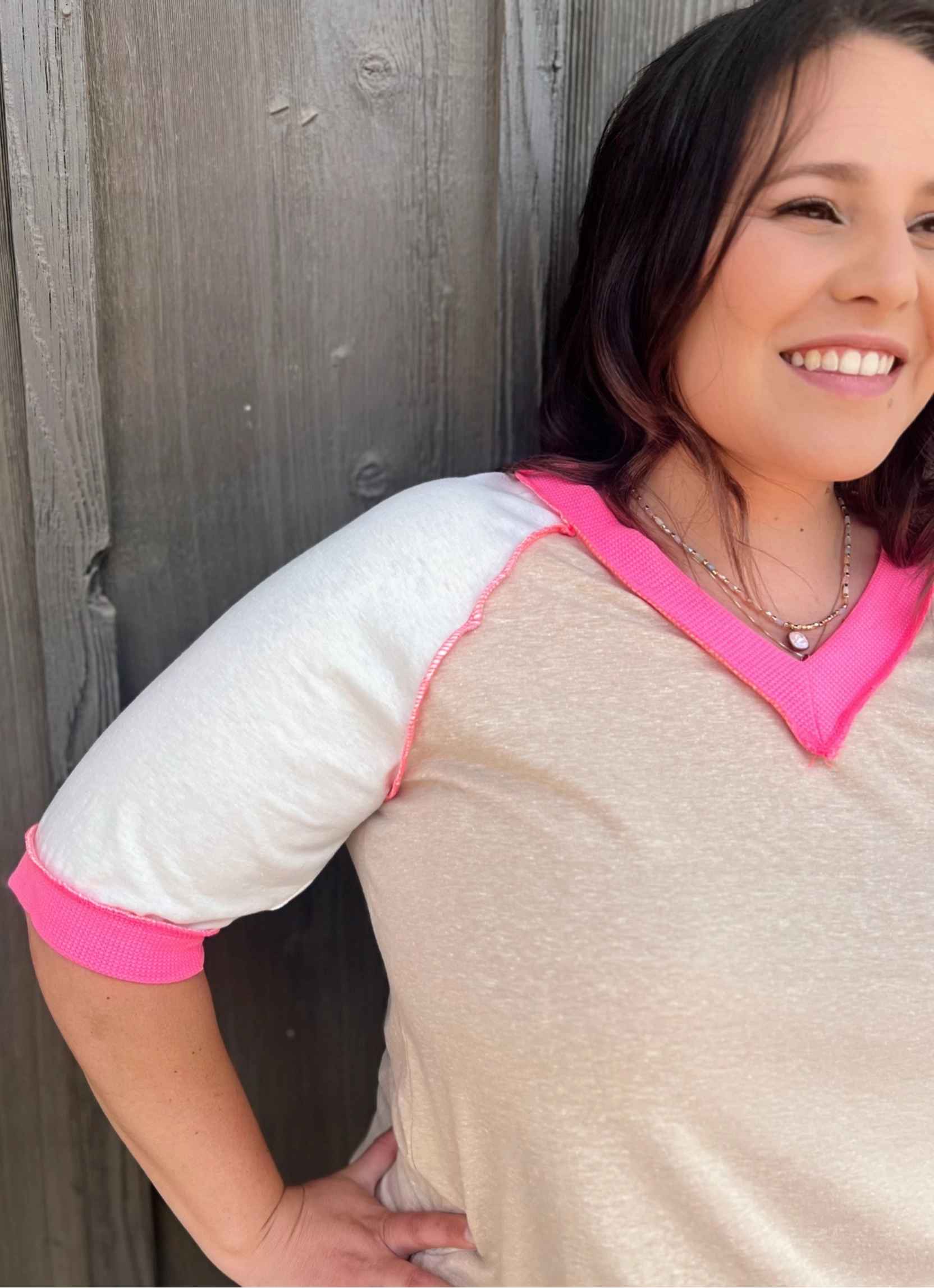 PLUS Day to Day Color Block Top- 2 colors* Wrinkle Resistant Textile Flowy Tunic