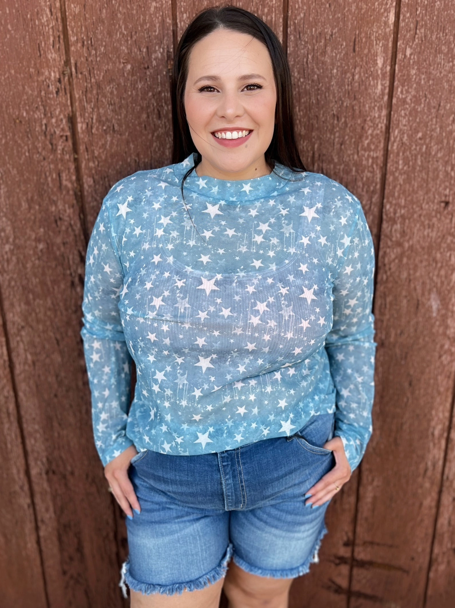 PLUS Keeper Of The Stars Top* Contrast Stitch Detailing
