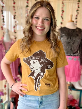 Soft Brushed Finish PLUS Mustard Western Vibes Tee