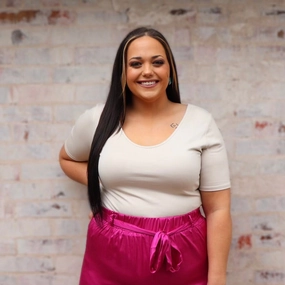 Elasticized Waistband ContouredPanels Plus Simply Put Body Suit