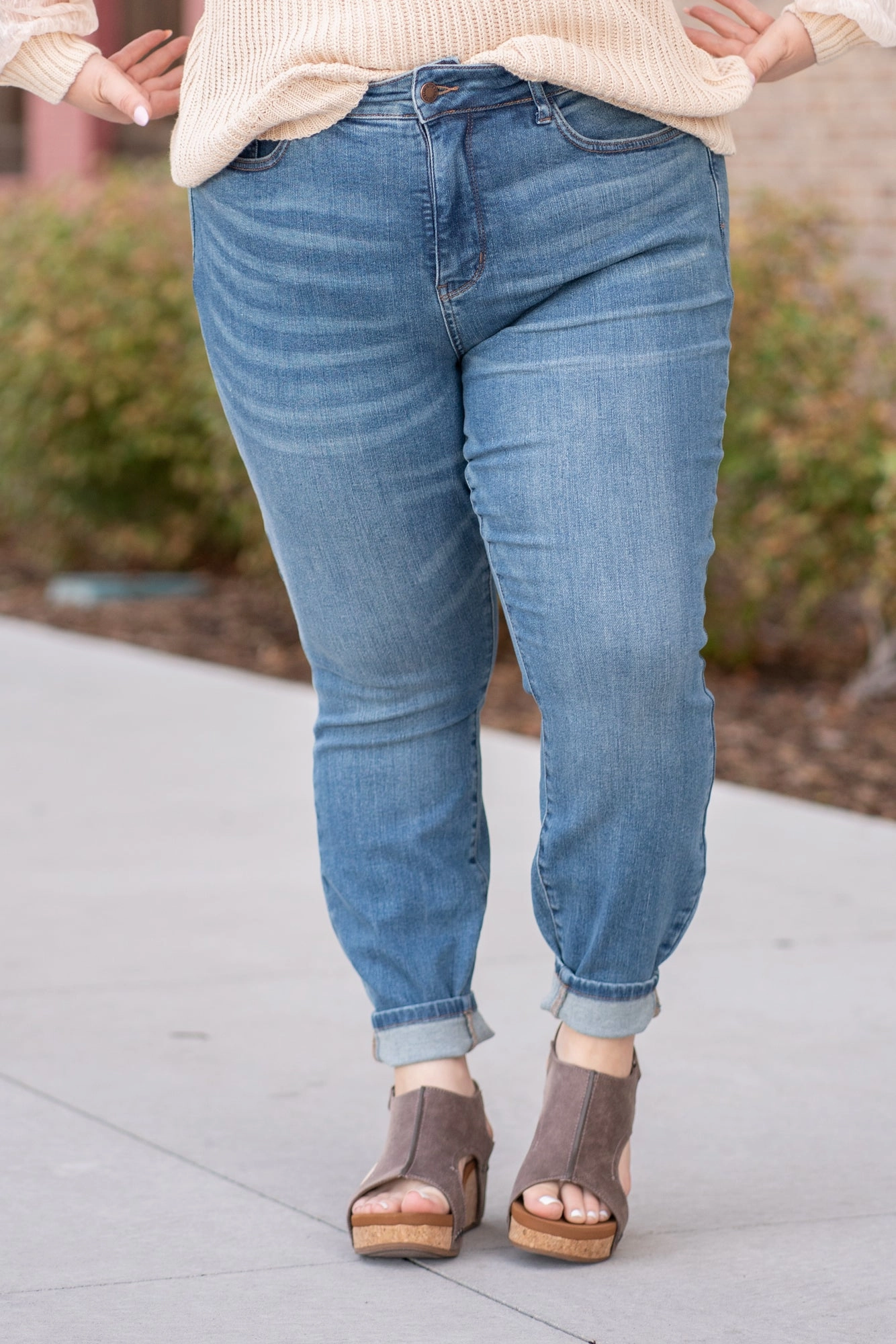 Winter Warmth Festival Outfit Outdoor Adventure Button Fly Option Plus Size Fairbanks High Rise Tummy Control Top Skinny