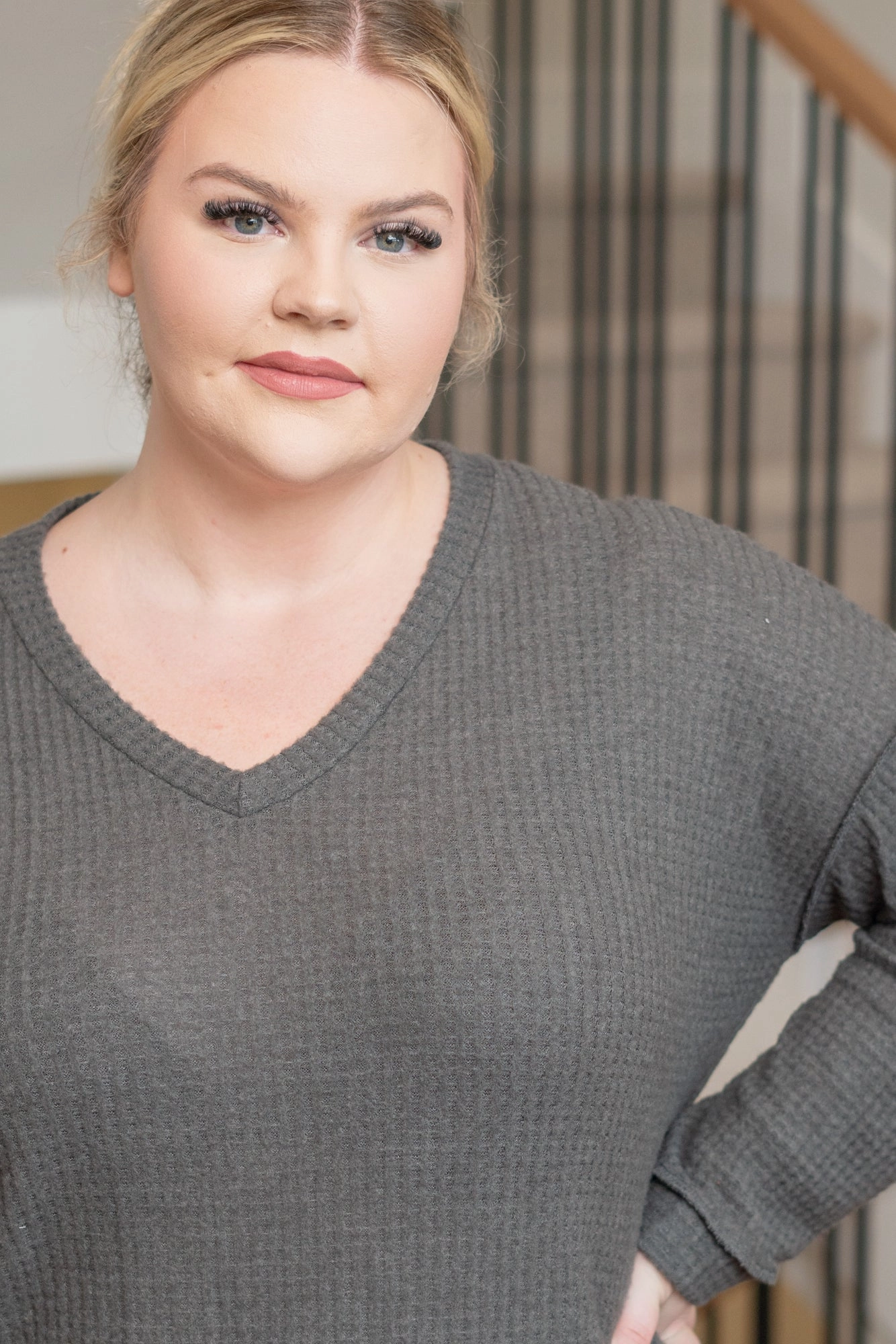 Casual Appeal Plus Size Kelley Layering Top - Charcoal