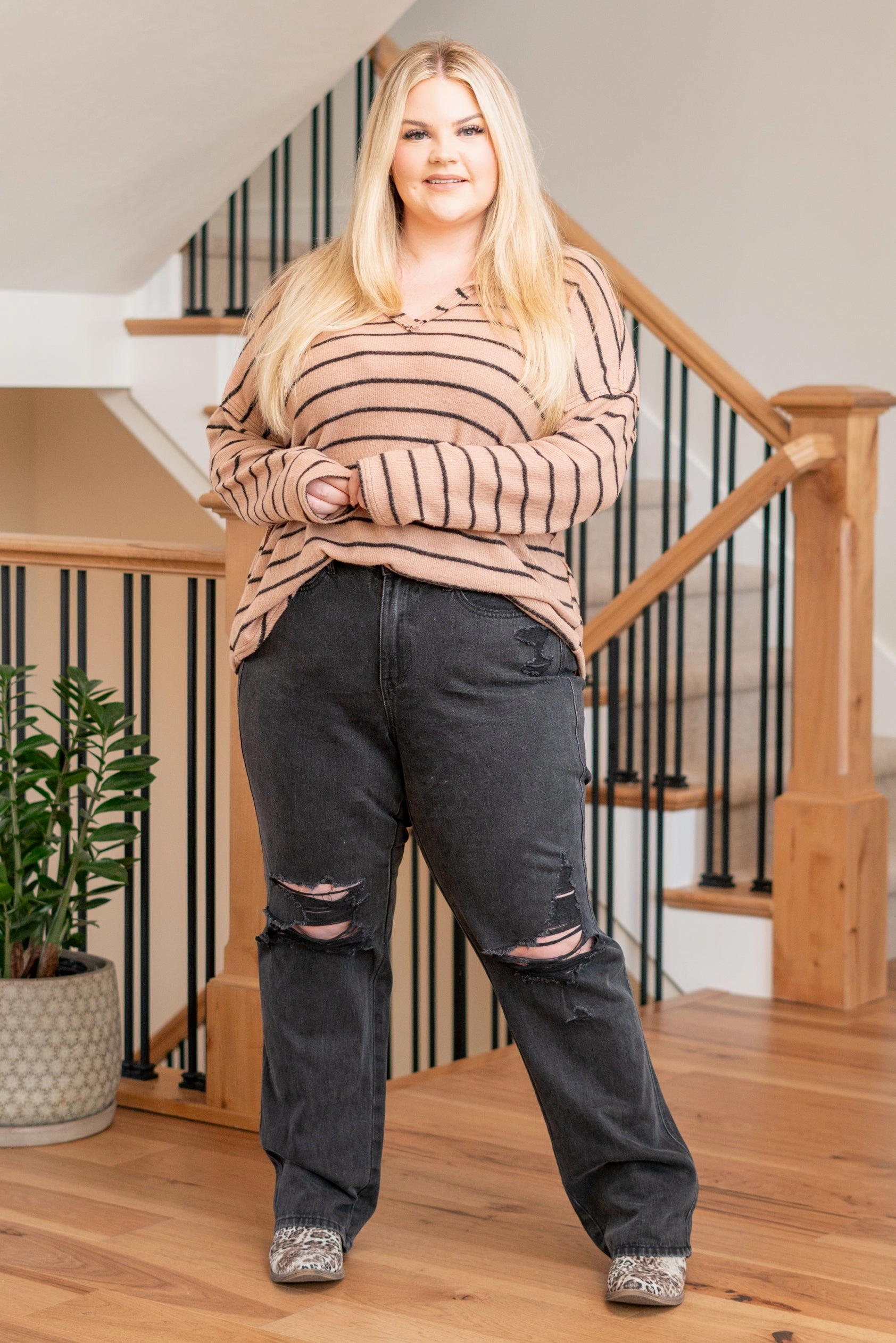 Breathable Brunch Outfit Minimal Shrinkage Fabric Plus Size Nashville Rigid Magic High Rise 90s Straight