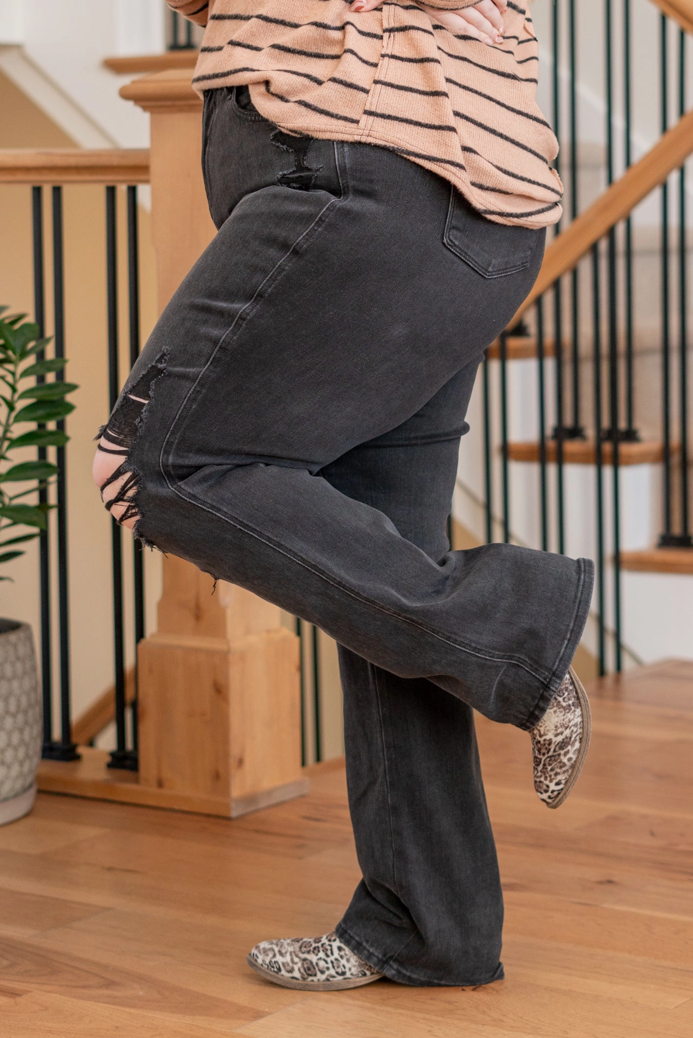 High-Quality Fabric Plus Size Nashville Rigid Magic High Rise 90s Straight