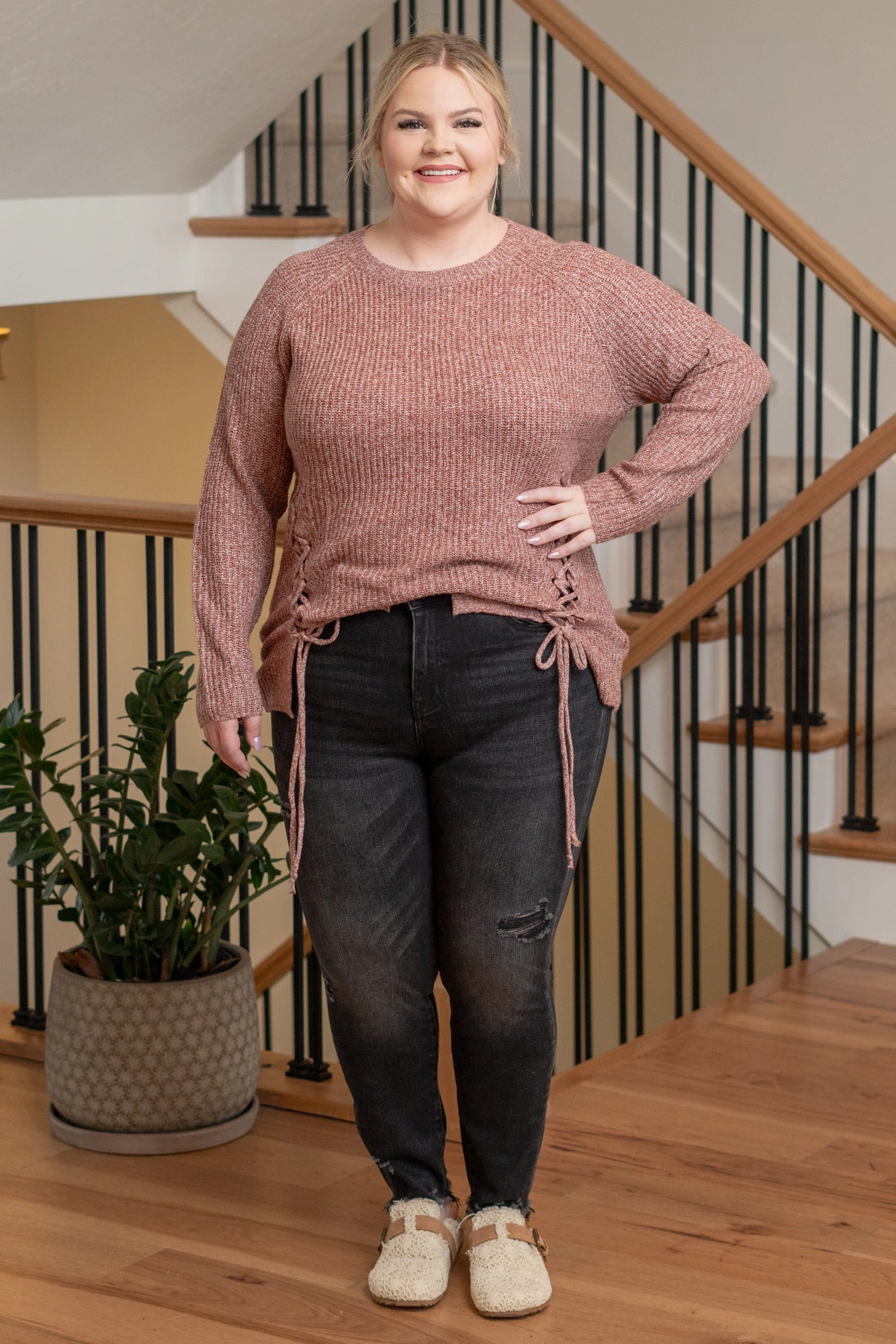 Lifestyle Fit Plus Size Well Made Mid Rise Uneven Hem Ankle Skinny