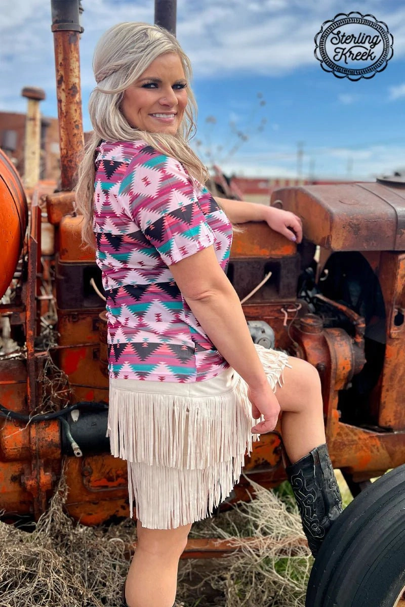 PLUS Southern Charm Mesh Top* ConvertibleCollar