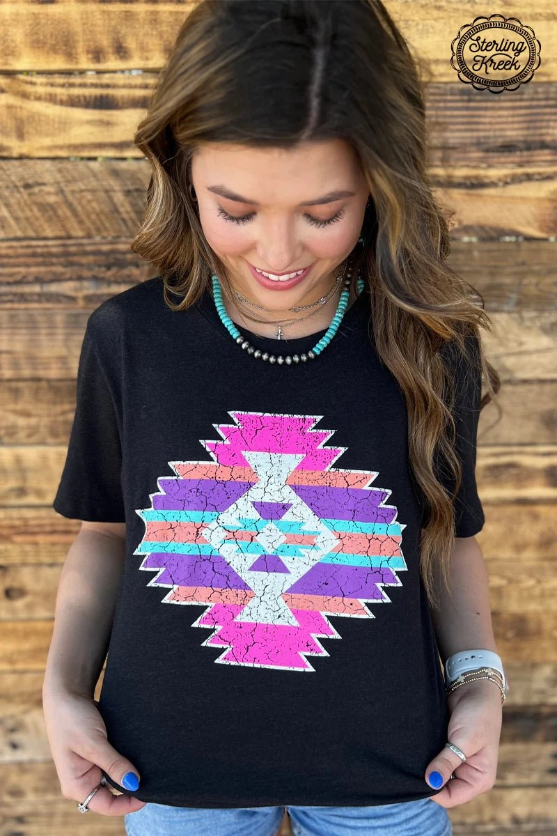 PLUS Sterling Kreek Aztec Candy Tee Raglan Sleeve