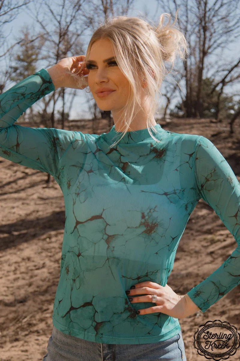 Elasticated Trim PLUS Sterling Kreek Heading South Top