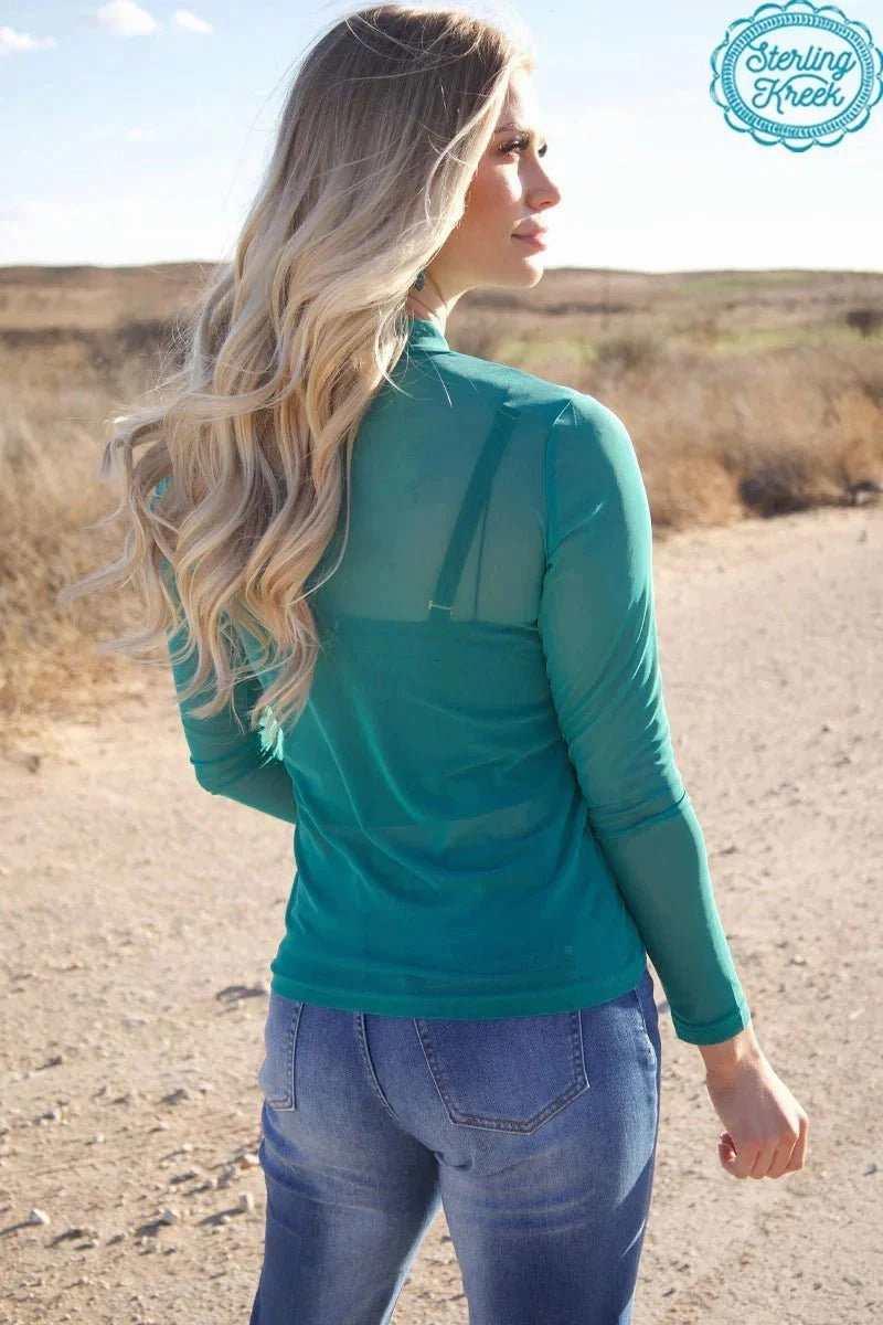 Reinforced Shoulder Reflective Safety Accents PLUS Sterling Kreek Meshed Out Turquoise Top